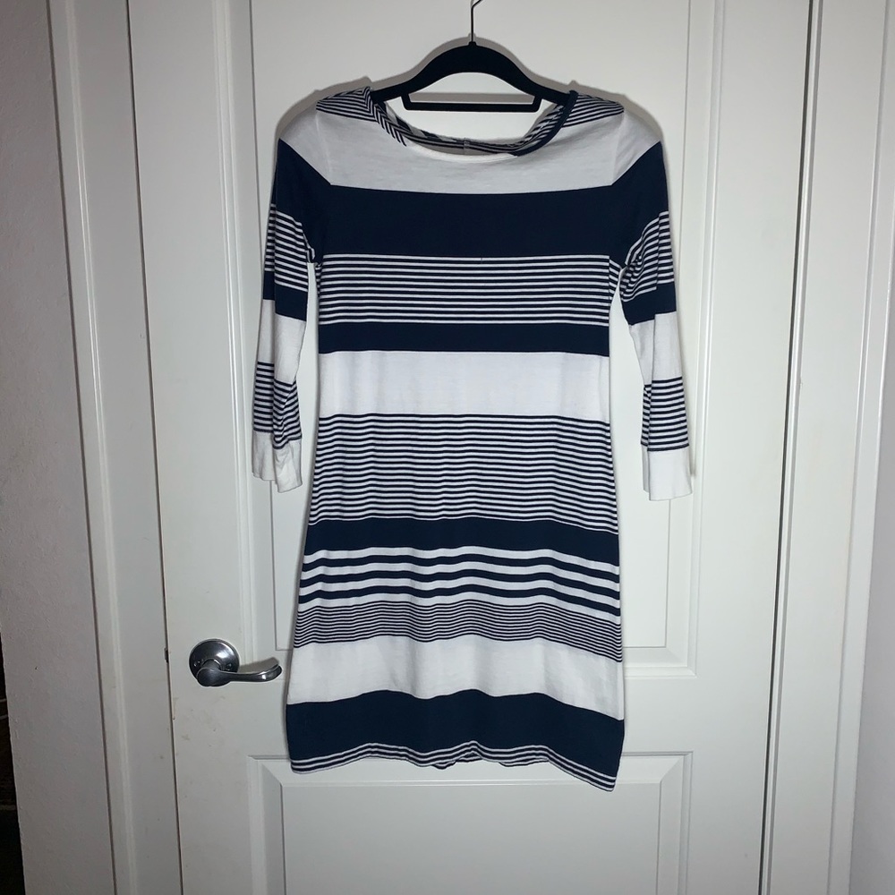 Lilly Pulitzer Navy stripe cotton dress size S